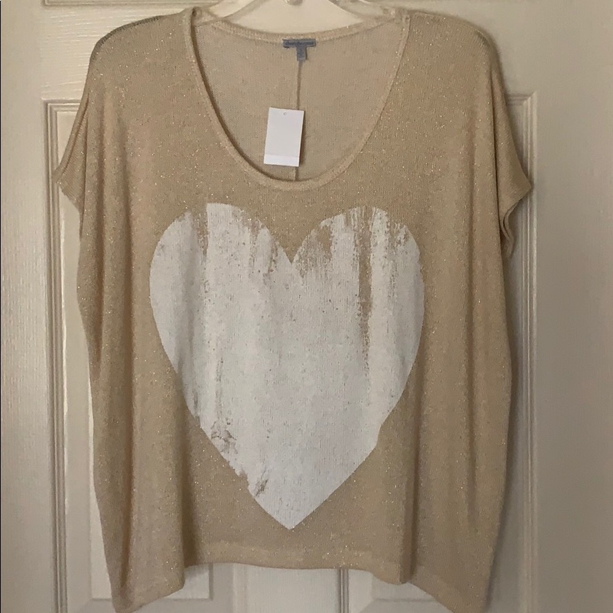 Metallic Heart Top